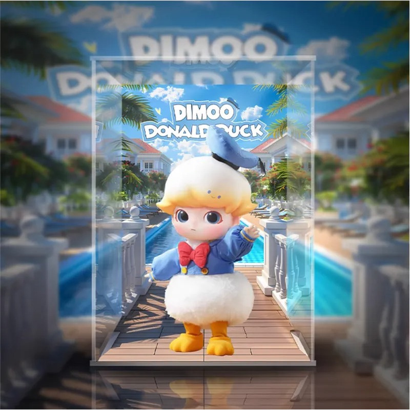 《阿庫力》泡泡瑪特 Dimoo 唐老鴨 可動人偶 展示盒