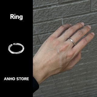 【ANHO】現貨在臺/莫比烏斯/字母/英文/塗鴉/戒指/設計感/時尚/個性/開口/可調節