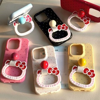 KT貓頭像指環支架 適用蘋果16promax手機殼iPhone15plus潮牌14/13/12/11保護殼 i16手機殼