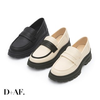 D+AF 樂福鞋 包鞋 皮鞋女 [紳士格調運動底氣墊樂福鞋] 樂福鞋女 3色 35~43號 厚底皮鞋 小皮鞋 厚底樂福鞋