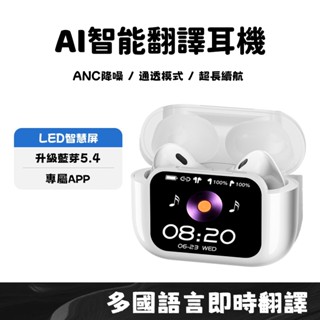 隔日到貨 E11智慧AI翻譯藍芽耳機 LCD觸控螢幕 無線耳機 降噪耳機 語音翻譯耳機 彩屏耳機 a9pro藍牙耳機