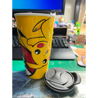 #全新 皮卡丘雙層帶蓋隨行杯（全家換購）無原裝外盒
