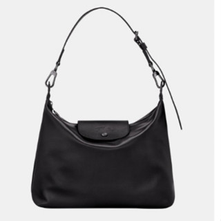 機場購入）Longchamp Le Pliage Xtra Hobo斜揹包 黑 羊皮