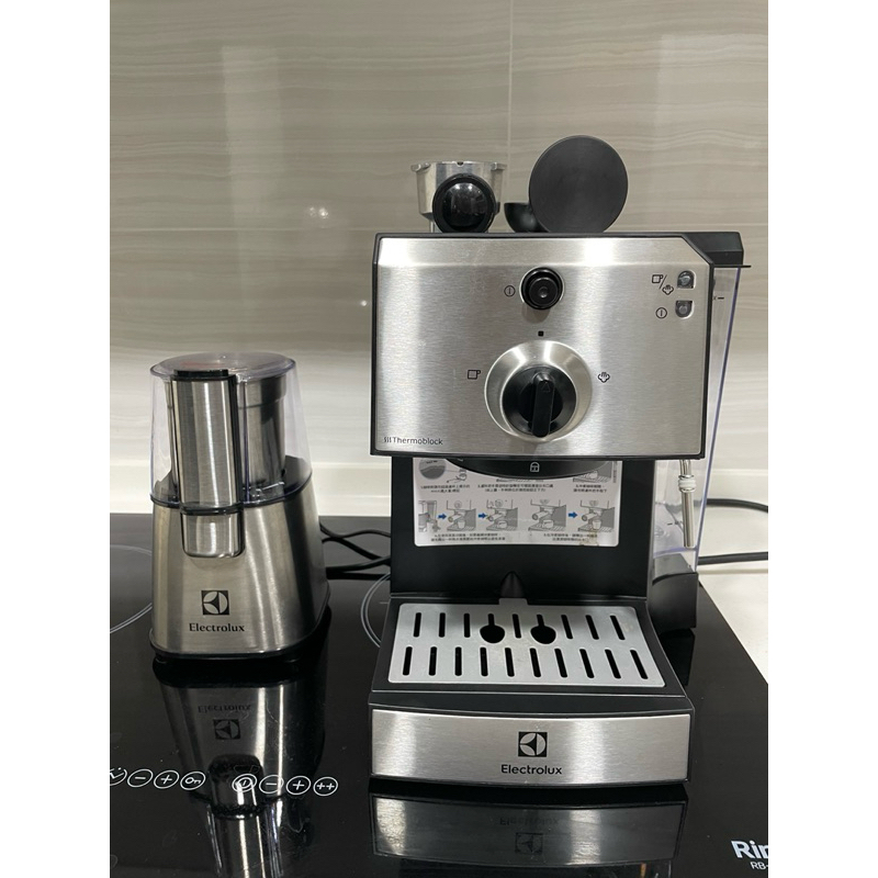 ［二手］伊萊克斯半自動咖啡機｜E9EC1-100s|不鏽鋼電動磨豆機｜ECG3003S