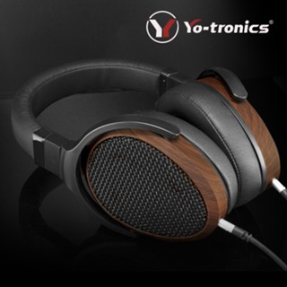 【Yo-tronics】KP-1200 Hi-Res 開放式平面振膜耳機 舒適蛋白質耳套 水轉印木紋質感加倍提升