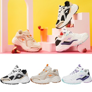 【KangaROOS 美國袋鼠鞋】女鞋 DAZZLE 3 奶霜老爹鞋 復古厚底增高 (卡其/黑/白)