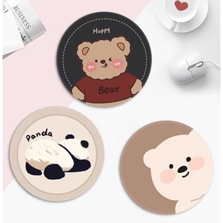 Sunday【現貨速發】小熊滑鼠墊 辦公小物 滑鼠墊 女生小號圓形辦公桌墊 筆記本鍵盤墊 滑鼠墊 便攜迷你熊可愛