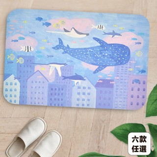 【怪獸】新銳設計師 10秒頂吸 軟式珪藻土吸水地墊-阿文 (60x40cm)