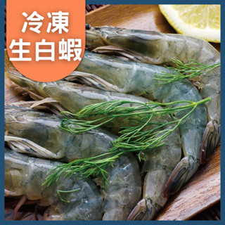 【溪和水產】冷凍生白蝦(500g)｜純淨無毒海水養殖，肉質鮮甜有嚼勁
