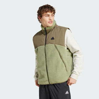 ADIDAS 背心 CITY ESCAPE V 綠色 雙面穿 休閒背心 男 IZ4659