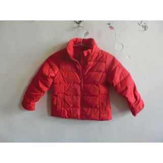 二手lativ紅色羽絨厚外套 110Cm