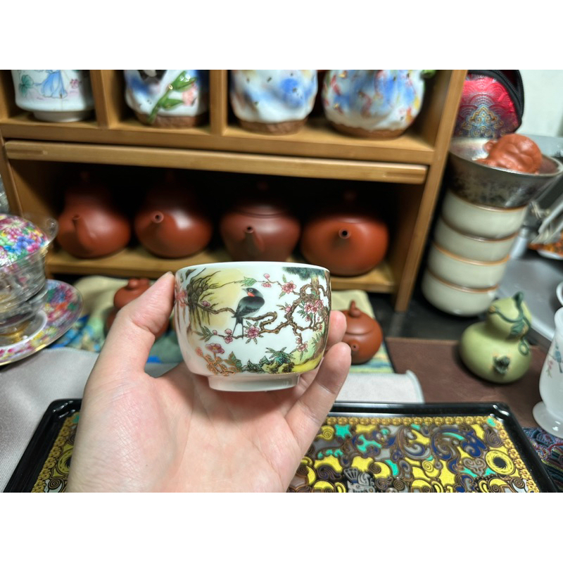 【現貨】喜鵲 鳥 大 茶杯 杯 酒杯 水杯 咖啡杯 容量約100毫升#咖啡#紫砂#茶具#烏龍茶#紅茶#馬克杯#老岩泥#壺