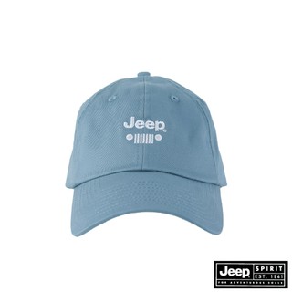 JEEP 簡約吉普車頭刺繡LOGO棒球帽-藍色