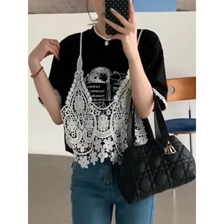 51T02717👍🖤現貨不用等 🩷👍韓國🇰🇷B家小姐姐 🥰超美蕾絲假兩件 手袖小蕾絲 短袖上衣