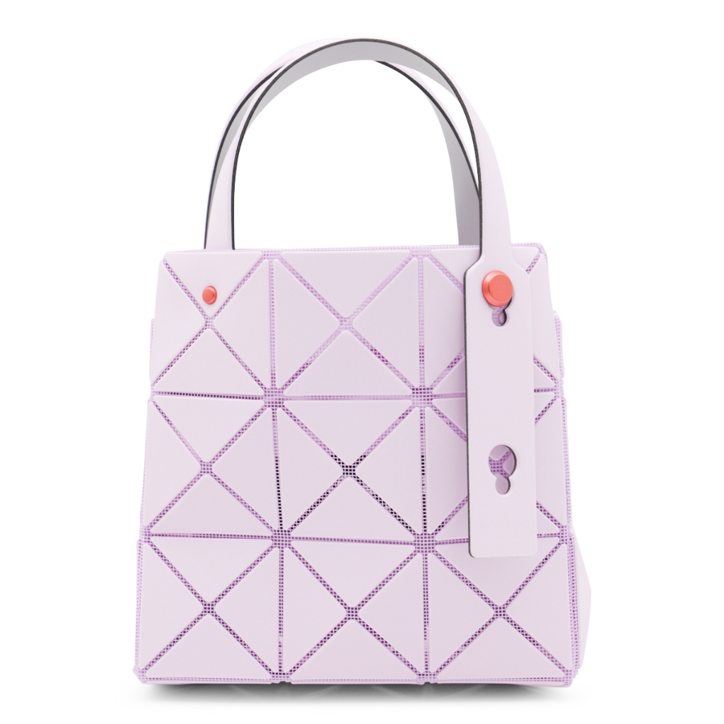 BaoBao Issey Miyake Carat 3X3 格光澤感手提包 粉色
