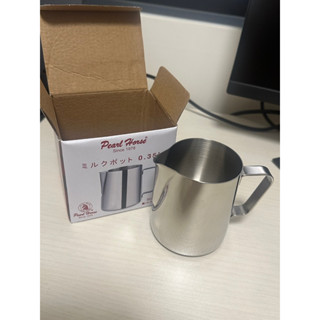 「全新‼️」寶馬牌不鏽鋼拉花杯(無刻度)0.35L