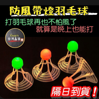 Cindy’s 臺灣鑫笛 🔥［隔日到貨］🌈防風帶燈羽球 夜光防風發光羽毛球 超耐打羽球 室外防風發亮帶燈羽球 塑膠尼龍球