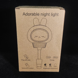 兔子款 LED小夜燈 USB伴睡萌寵氛圍小夜燈 USB隨插即用 床頭燈 走廊燈 造型夜燈 語音款(夾娃娃機商品)