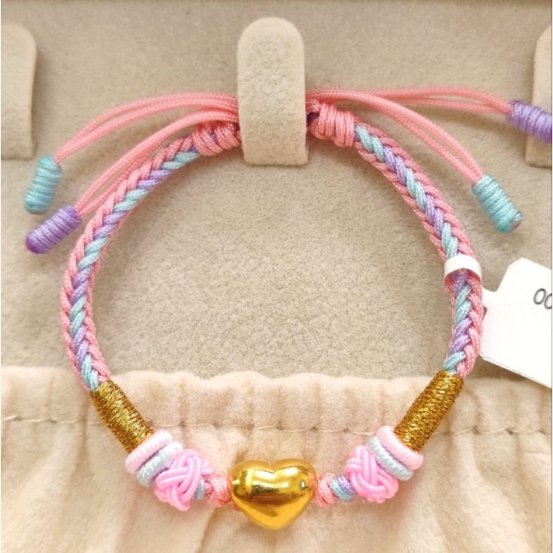 大福珠寶銀樓💫小孩手鍊💫彌月金飾💫黃金愛心0.15錢