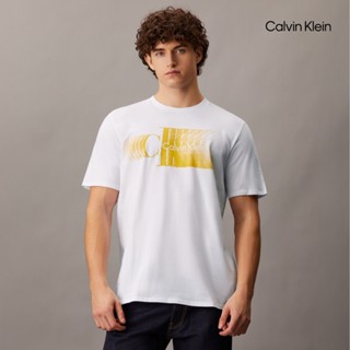 【Calvin Klein】 CK 動感標誌圓領 T 裇 白色