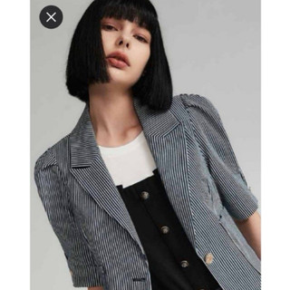 西裝領羊腿袖墊肩外套-SO NICE 時尚女裝
