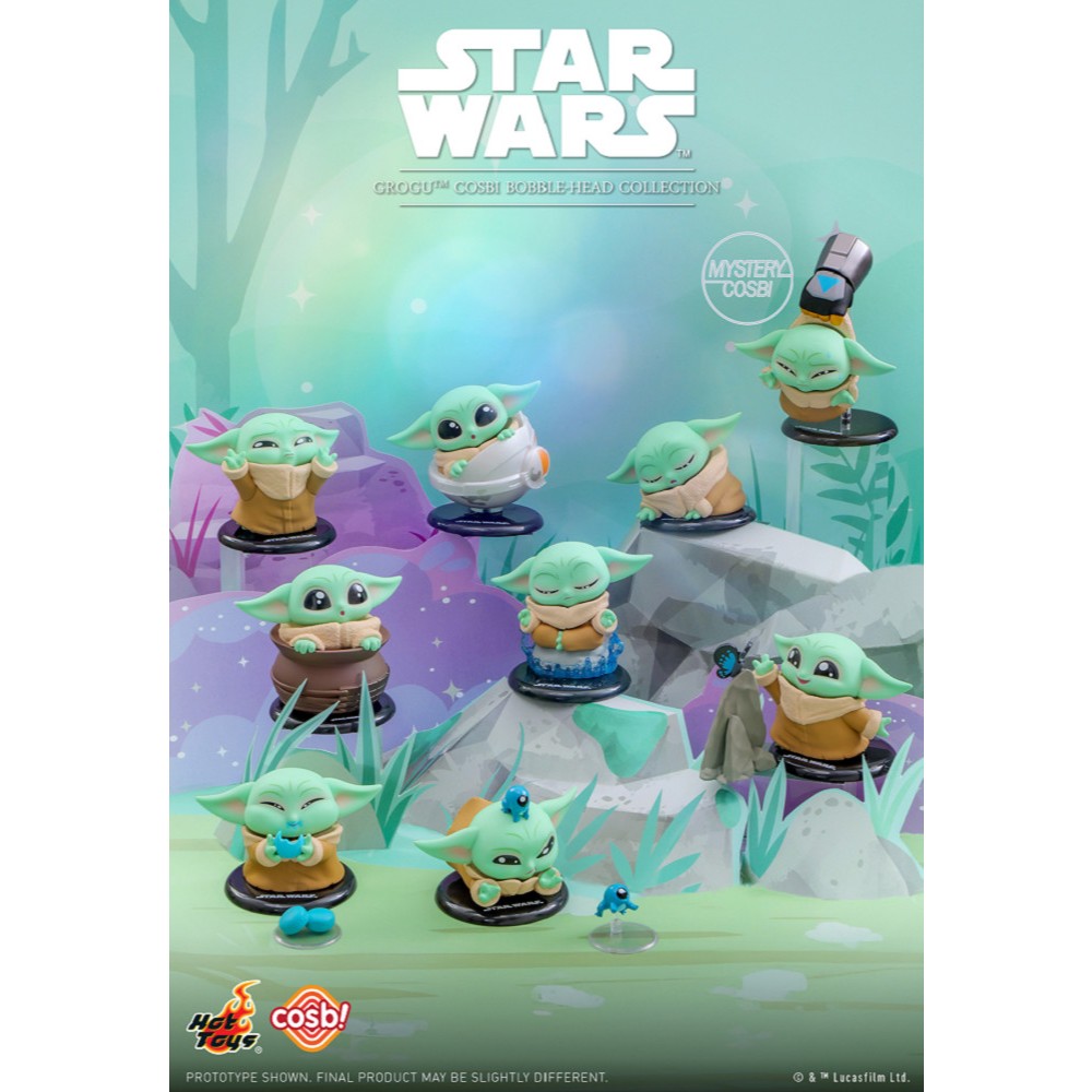野獸國直營店｜HOT TOYS CBX250 星際大戰 古古 Q版公仔 盲盒套組 (8入)
