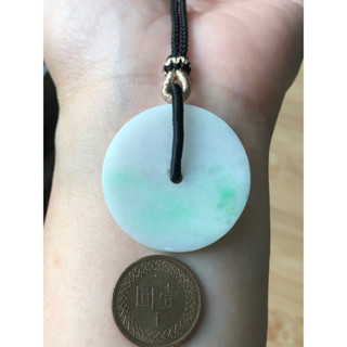 🌸小禾翡翠🌸 緬甸玉天然A貨翡翠玉墜 糯冰種 白底青 牛奶底 陽綠 復古 懷古 平安扣