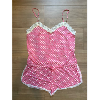 美國帶回 全新正品 維多利亞的秘密 Victoria's Secret 睡衣 居家服 連身睡衣 法式睡衣 蕾絲 點點系列