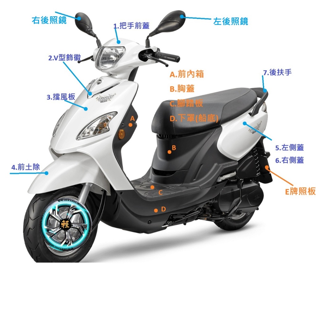 NEW WOO115 車殼 三陽 SYM原廠 新霧115車殼  整流罩 擋風板、H殼、下導流、把手前蓋、把手蓋、側條