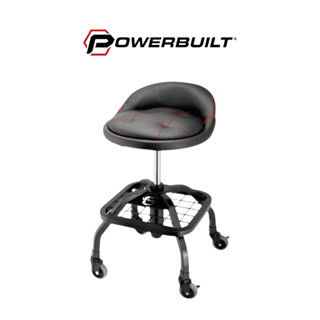 【寶力優工具】Powerbuilt 舒適工具椅 腰靠工作椅 帶煞車靠背功椅 升降美容椅 氣壓高低可調 底部工具置物架