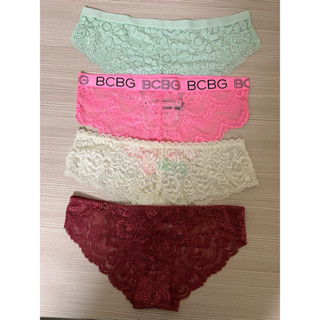 歐美品牌BCBG馬卡龍色系花卉蕾絲重工蕾絲內褲
