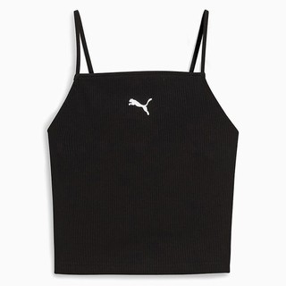 . PUMA 流行系列 羅紋 細肩 休閒背心 62977101 629771 01 歐規 黑色 女款