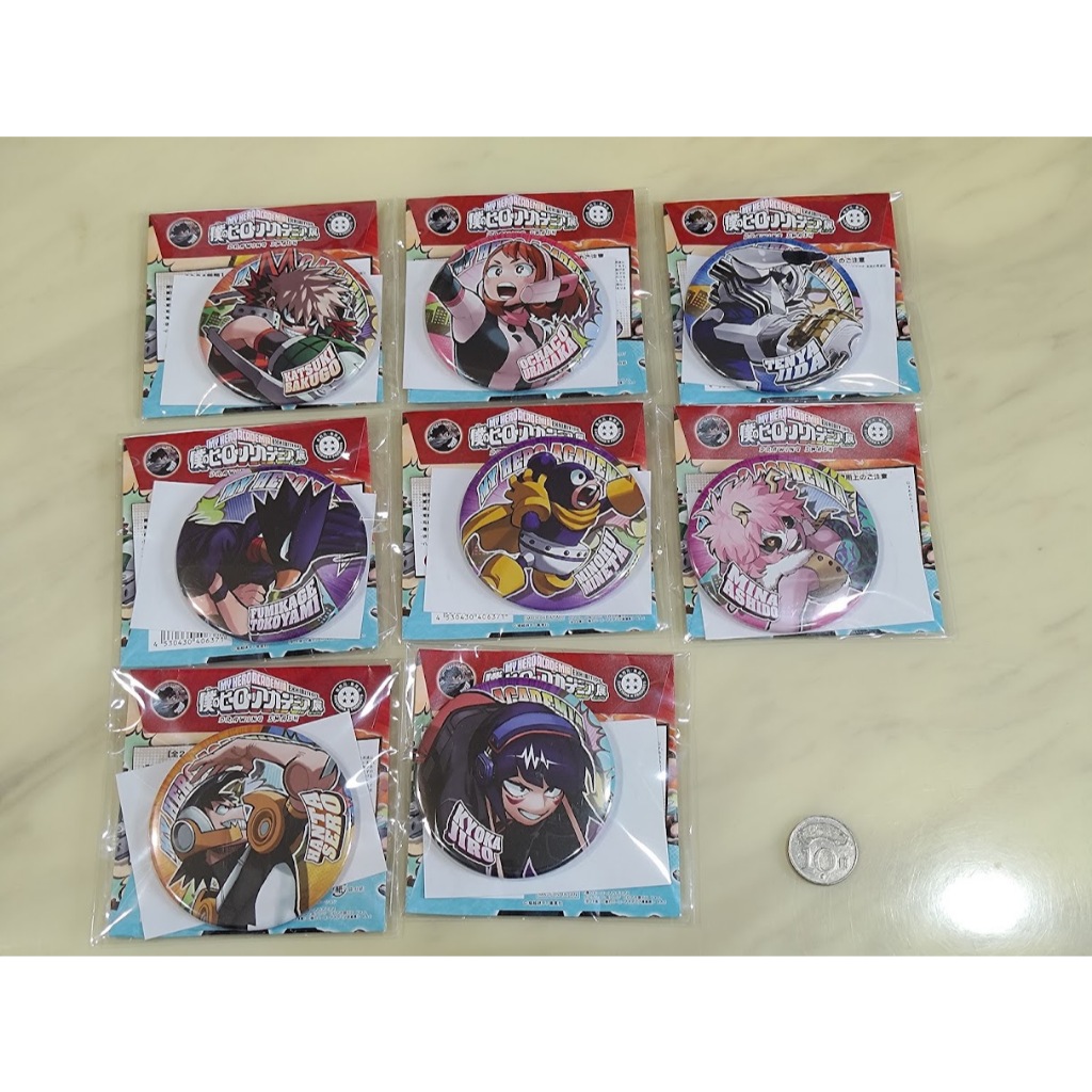 [睡睡蛙小池] 我的英雄學院 徽章 原畫展 爆豪勝己 耳郎響香 常闇踏陰 麗日御茶子 瀨呂範太 蘆戶三奈 峰田實