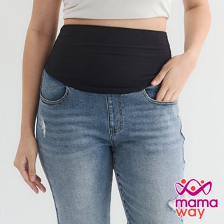 【Mamaway媽媽餵】修身男友牛仔孕婦褲