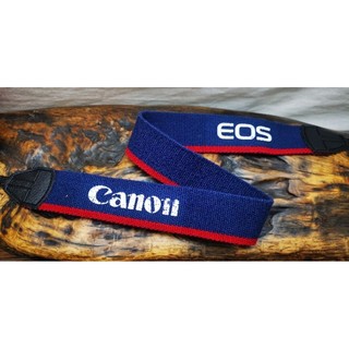 Canon背帶，相機背帶，古董相機背帶，老相機背帶藍底白字