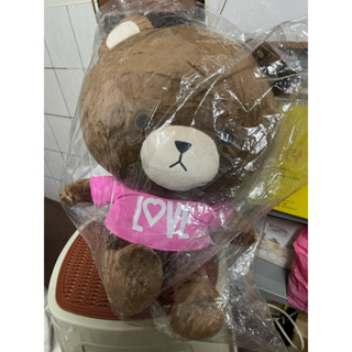 正版授權 抱心湯姆熊Tom bear 娃娃 公仔 玩偶 抱枕 坐姿高約40公分 全新未拆封
