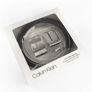 Calvin Klein 凱文克萊 禮盒組 金屬雙釦 皮帶禮盒組 腰帶雙面可用 商務休閒皮帶