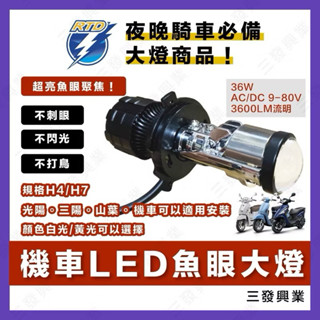 機車LED魚眼大燈 LED 魚眼 LED大燈 機車魚眼大燈 RTD魚眼 雷騰魚眼 機車魚眼 H4 H7