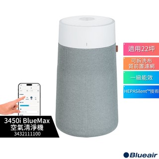 【Blueair】3450i BlueMax 智能wifi 空氣清淨機 最大適用22坪 輕巧 | 安靜 | 除異味