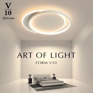 【V10燈飾】月食吸頂燈 臥室吸頂燈 兒童房吸頂燈 led護眼燈 書房燈 造型吸頂燈 現代簡約 創意燈飾 無極調光