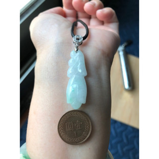 🌸小禾翡翠🌸 緬甸玉天然A貨翡翠玉墜 糯冰種 陽綠 白底青 玉蘭 玉蘭花