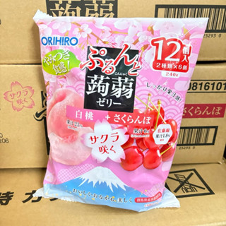 日本🇯🇵ORIHRO蒟蒻果凍 白桃X櫻桃 12入