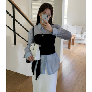 韓國🇰🇷 Alittlebeat 無袖 小可愛 設計感 綁帶 時尚 帥氣 多層次
