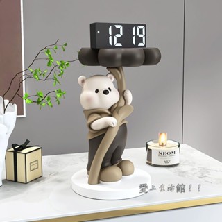 LED數字時鐘 電子鐘 居家鬧鐘時鐘 電子鐘 數字時鐘 桌面時鐘 電子時鐘 電子鬧鐘 led時鐘 棕櫚樹創意熊數字電子時