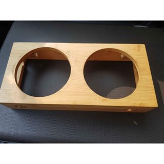 二手 寵物飼料碗 實木寵物碗架 寵物用品 貓狗碗架