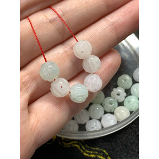 J.S精品珍寶*「天然翡翠」 * P * 金錢珠/圓珠 配件（1pcs)