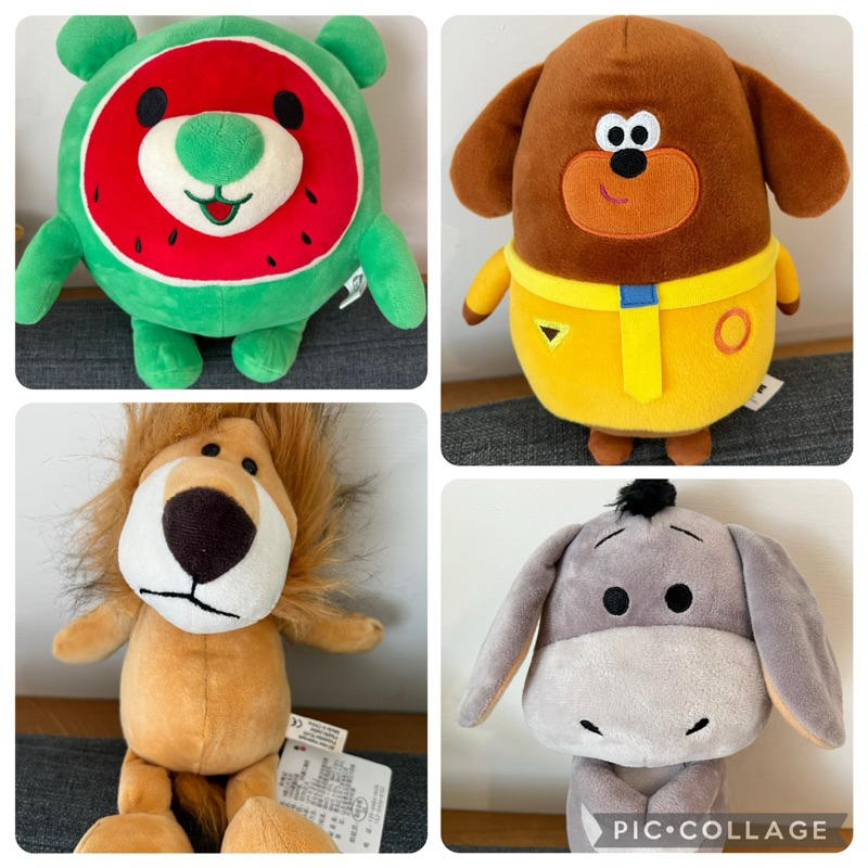 絨毛娃娃 阿奇幼幼園 阿奇 喜來登喜呱呱 小熊維尼屹耳 獅子 填充玩具 寶寶玩偶