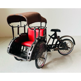 二手 舊物 絕版 復古擺件 三輪車 腳踏車 敞蓬三輪車 模型 古物 早期腳踏車