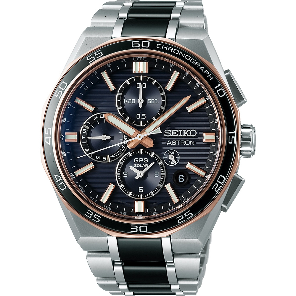 SEIKO 精工 Astron 限量 GPS衛星定位 鈦金屬太陽能計時手錶 5X83-0AR0D/SSH180J1