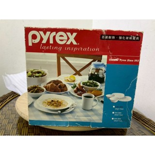 ** 白河戀蓮 ** 康寧餐具 PYREX百麗 耐熱強化玻璃餐具 (2碗2盤) 盤碗 4件組 ….庫 M-02